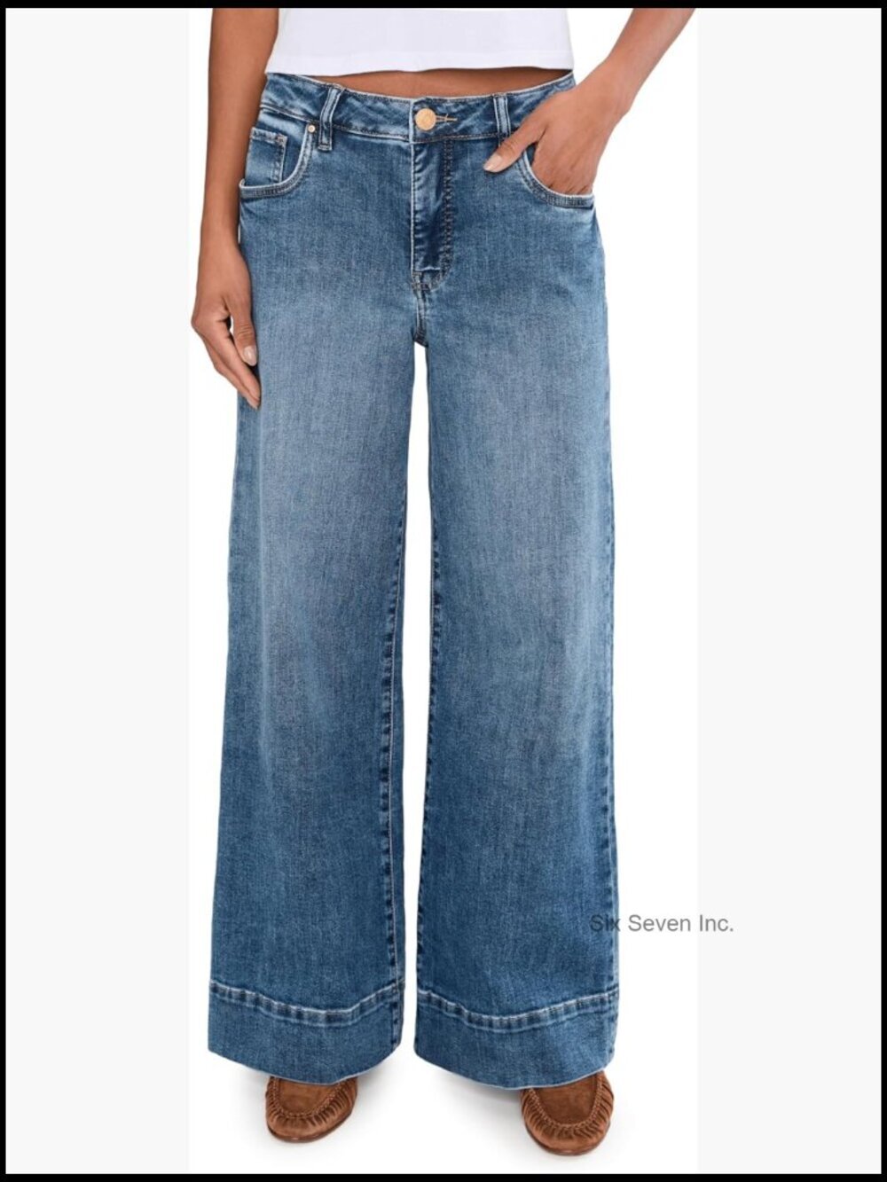 High-Rise Fab Ab Wide Leg Jeans